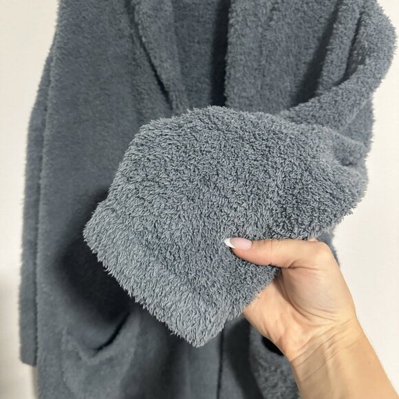 Barefoot Dreams Cozy Chic Robe Gray Womens Plus Size 1 No Waist‎ Tie - Picture 6 of 9